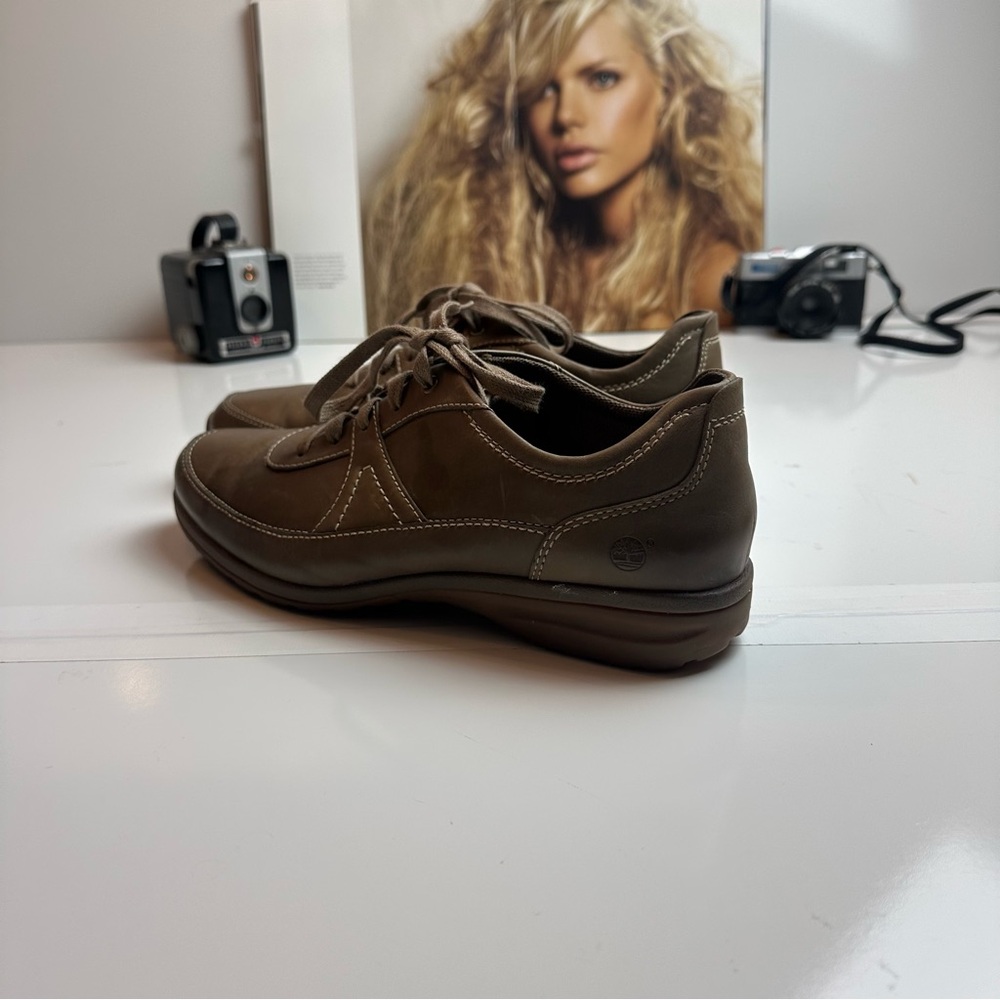 Timberland Brown Leather Oxford Walking Shoes Women’s 8M Gorpcore - Picture 6 of 9